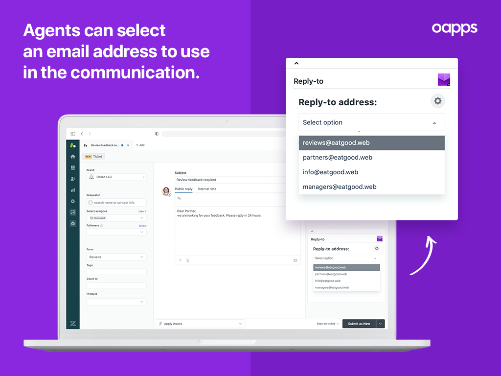 Reply-To Email Selector screenshot 1